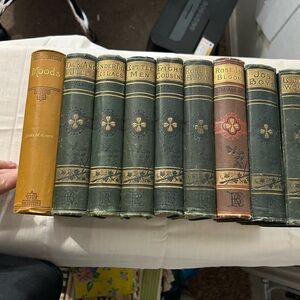 9volume set of antique Lousia May Alcott 1893 editions good condition.